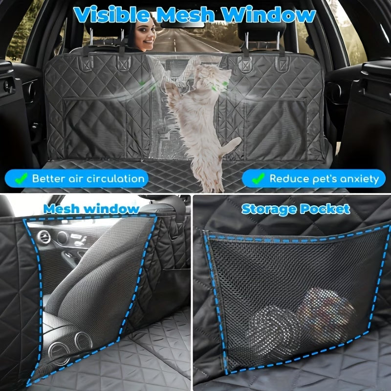 Two Paws™ Hard-Base Dog Back Seat Protector — Waterproof & Non-Slip